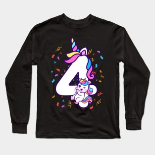 Cute Birthday Unicorn Long Sleeve T-Shirt